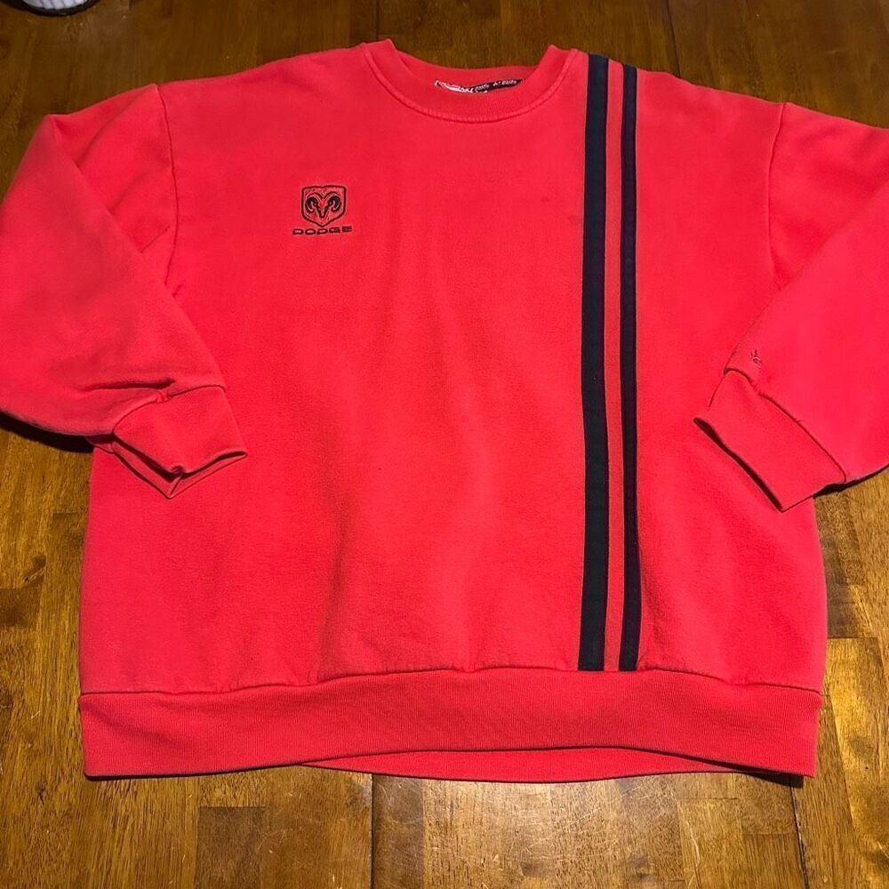 VINTAGE Dodge Racing Sweatshirt Kasey Kahne Men L Sweatshirt Chase Red Crewneck